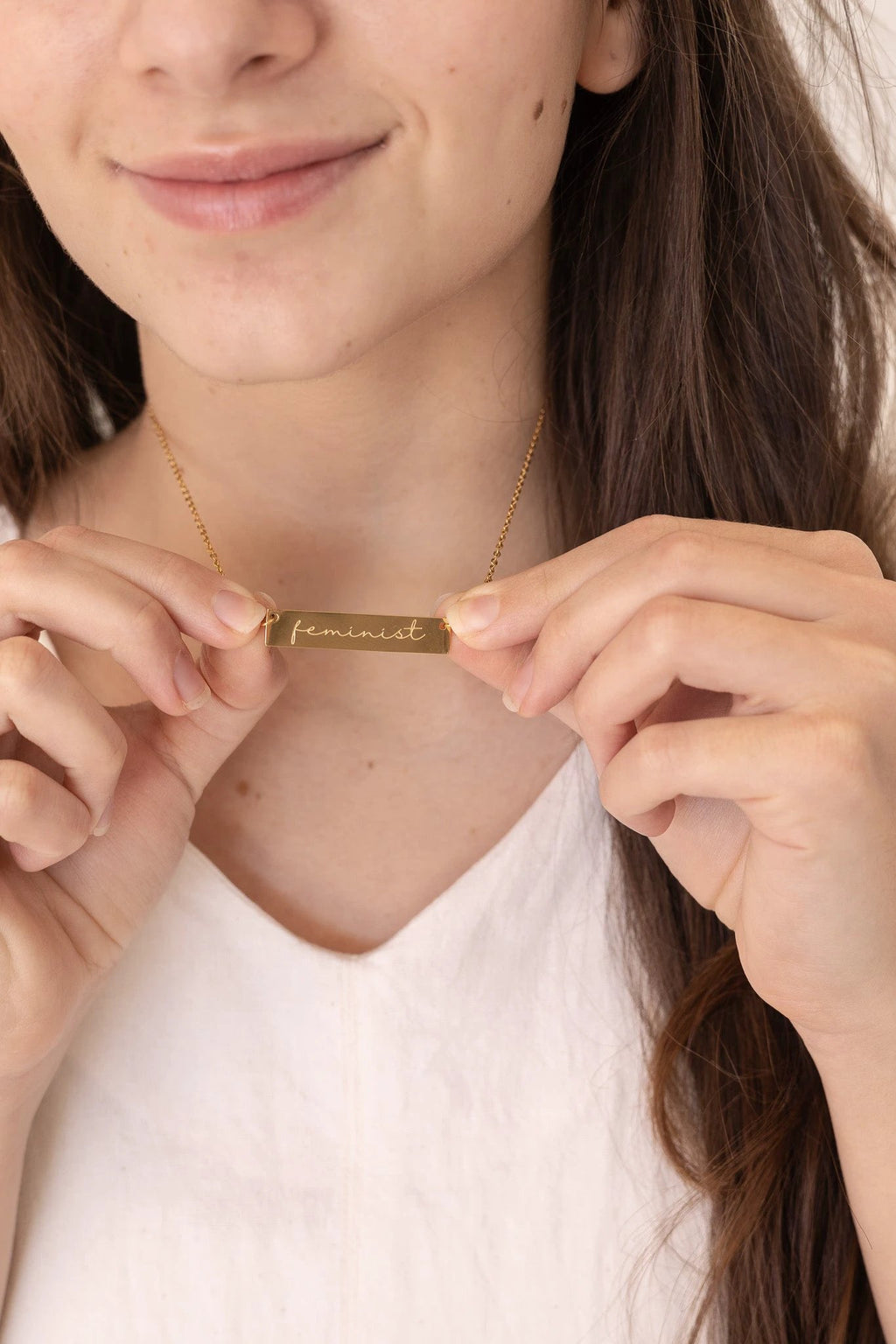 Feminist Necklace by Rose & Clay