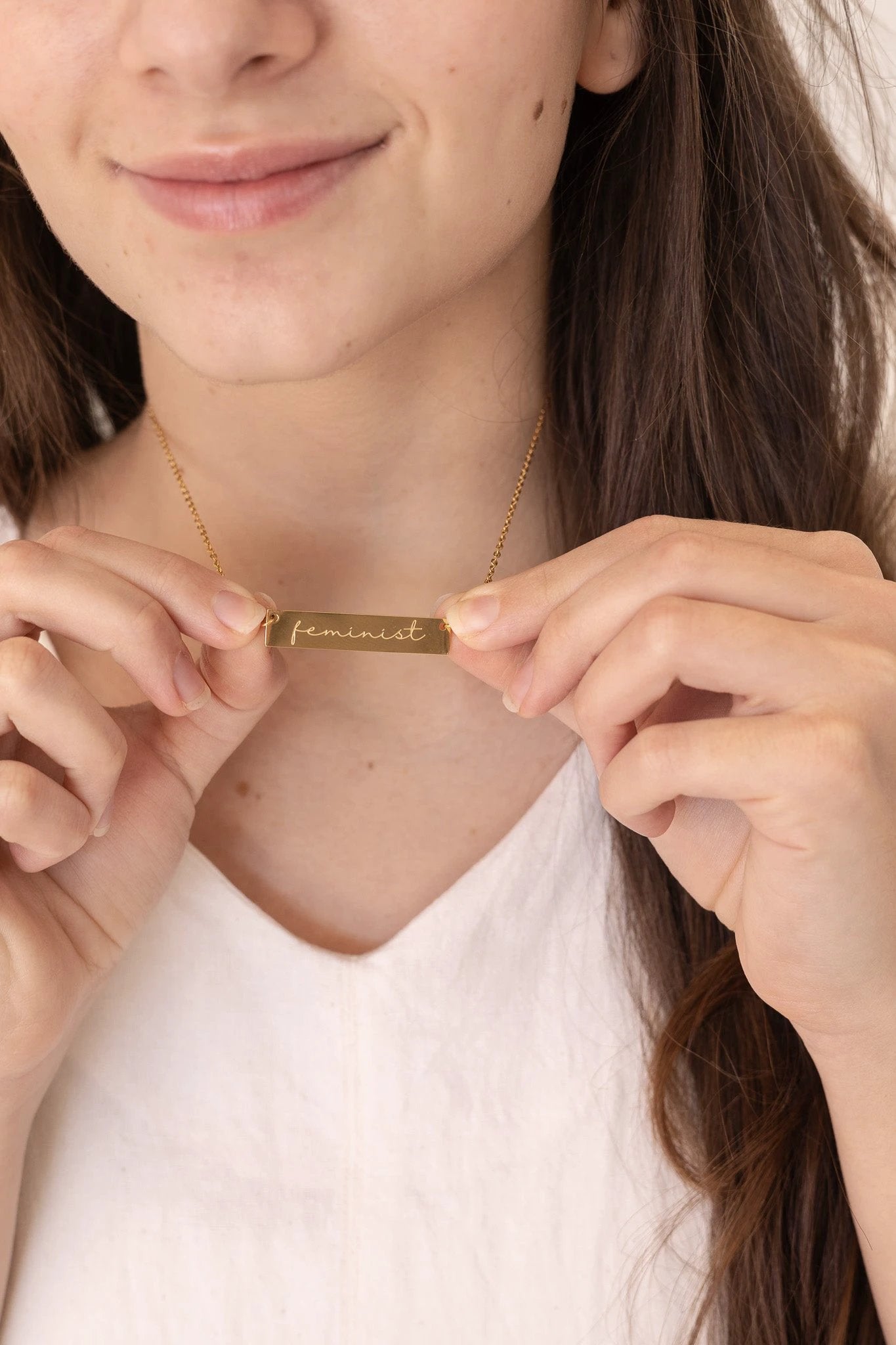 Feminist Necklace by Rose & Clay
