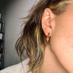 Celestial Oblong 3D Huggie Hoop Earrings by Oh Clementine