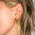 Celestial Oblong 3D Huggie Hoop Earrings by Oh Clementine