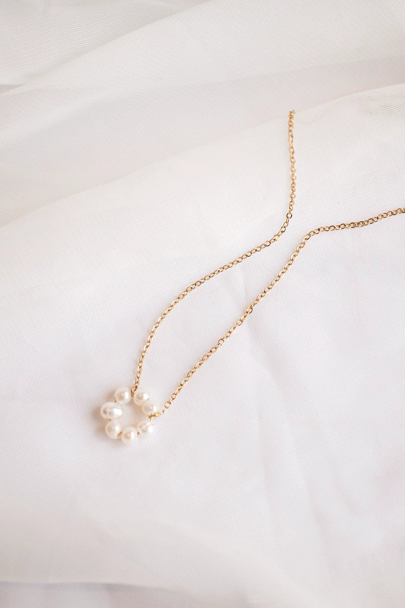 Lucy Necklace in Freshwater Pearl by Rose & Clay