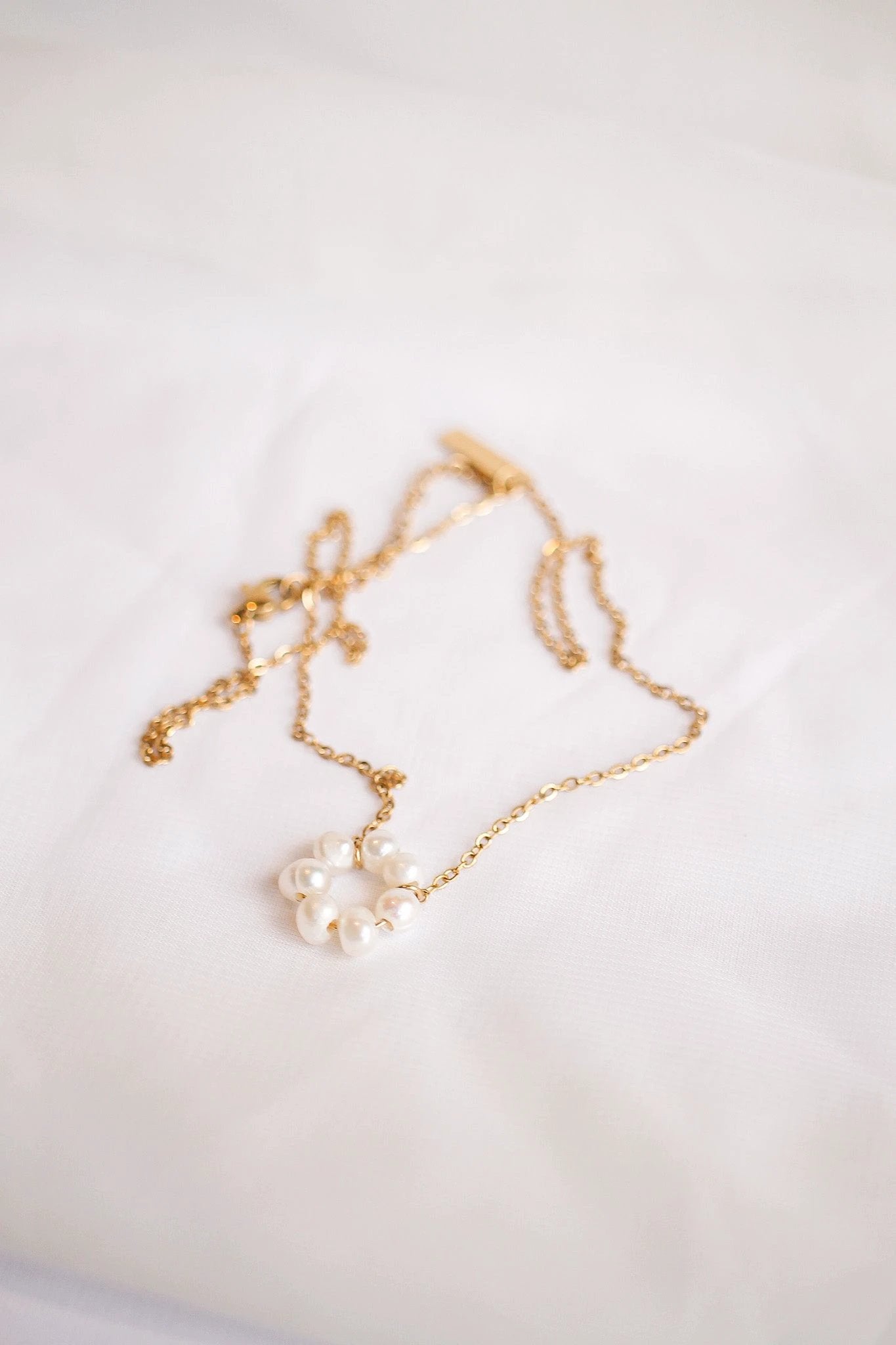 Lucy Necklace in Freshwater Pearl by Rose & Clay