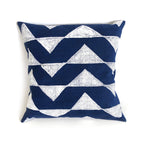 Indigo Triangles Mudcloth Pillow Cover