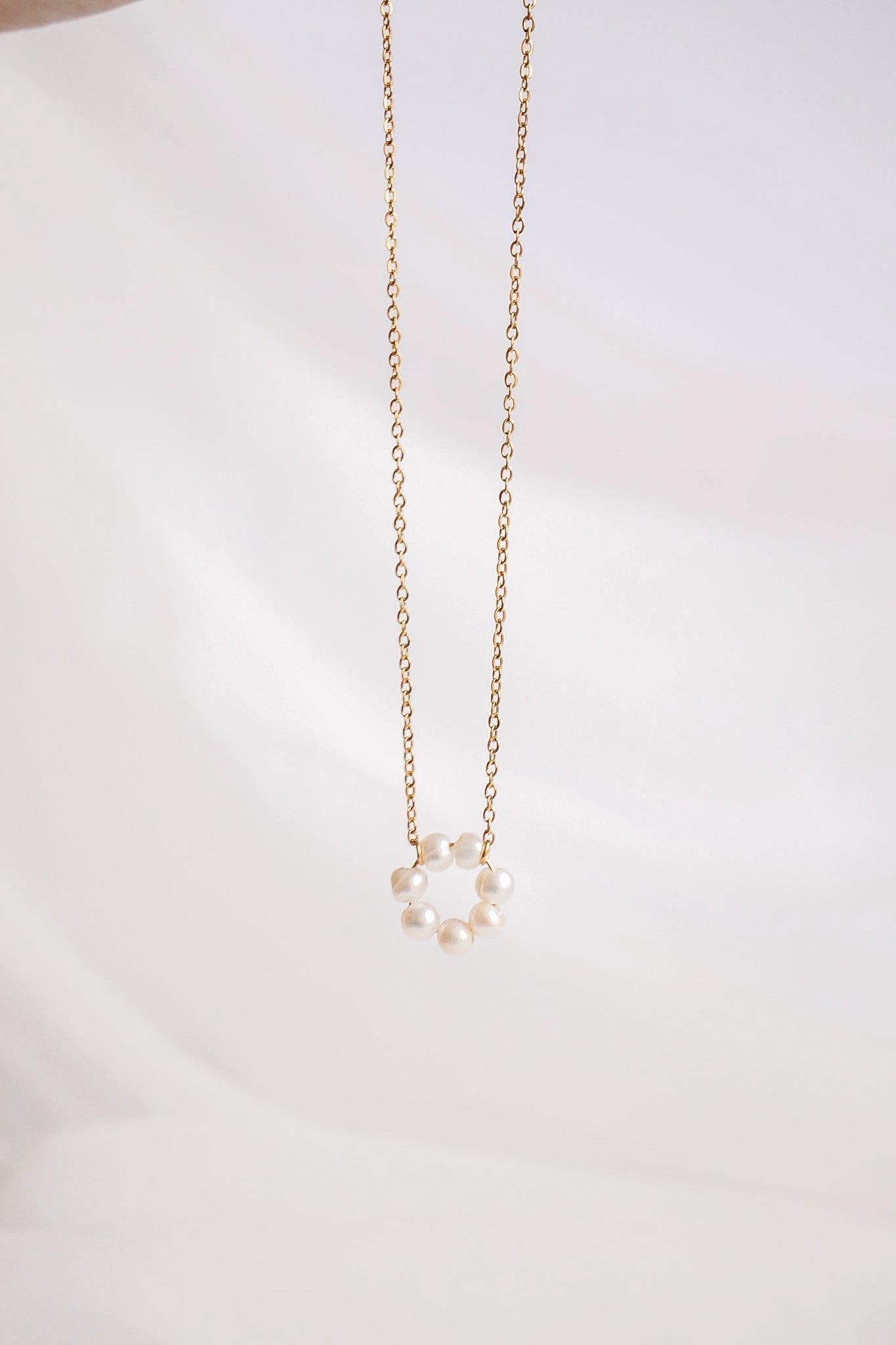 Lucy Necklace in Freshwater Pearl by Rose & Clay