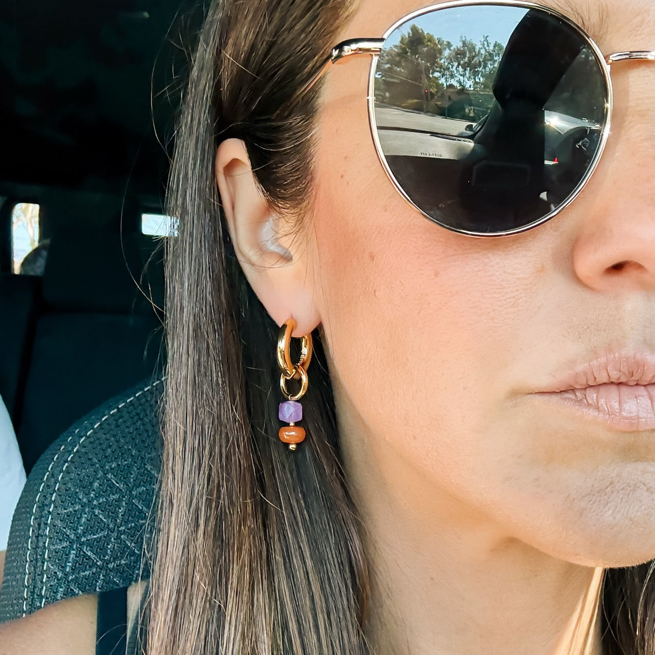 Mulberry Huggie Hoop Charms