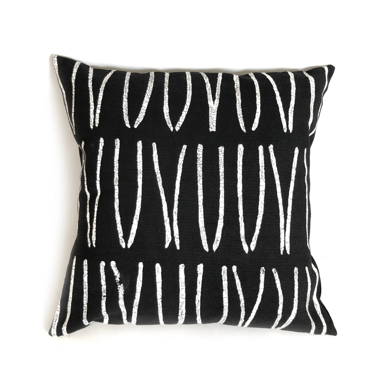 Sadza Lines Pillow Cover - Ebony Black