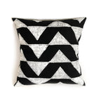 Sadza Triangles Pillow Cover - Ebony Black