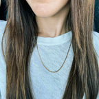Dainty Box Chain Necklace (20") by Oh Clementine