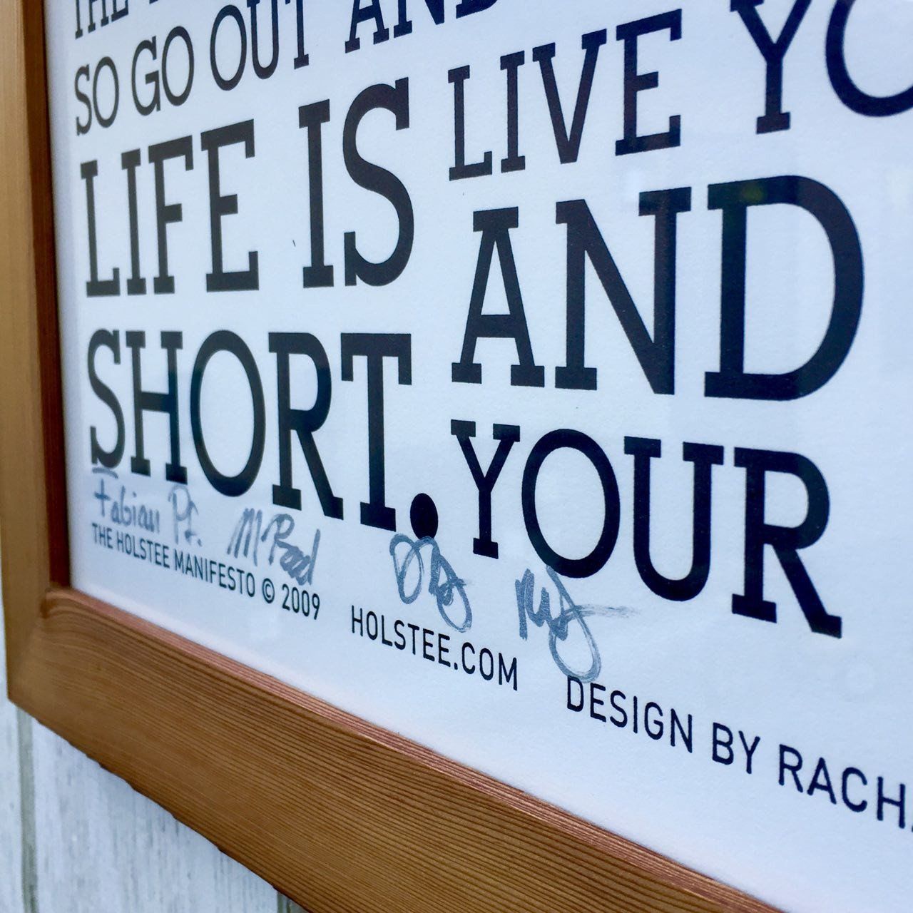 Signed Holstee Manifesto Poster