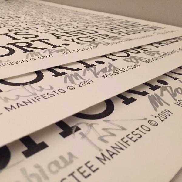 Signed Holstee Manifesto Poster