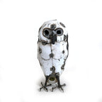 Snowy White Owls - Recycled Metal