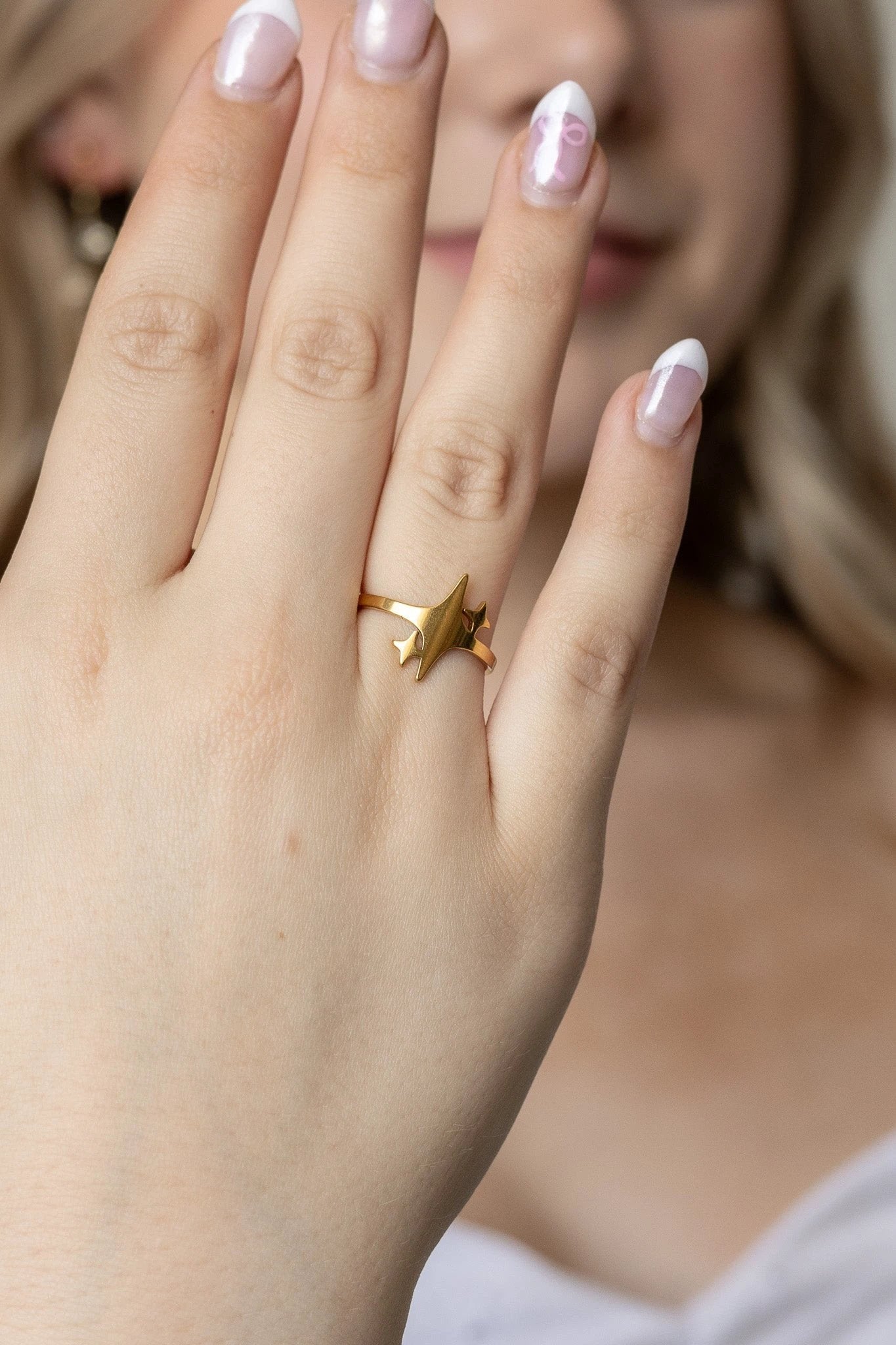 Evangeline Adjustable Ring by Rose & Clay