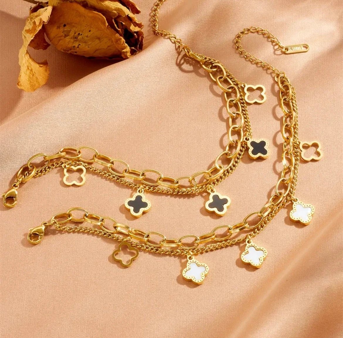 Luck Intention Clover Bracelet - Love. Luck. Hope & Faith by Curated By Suarez