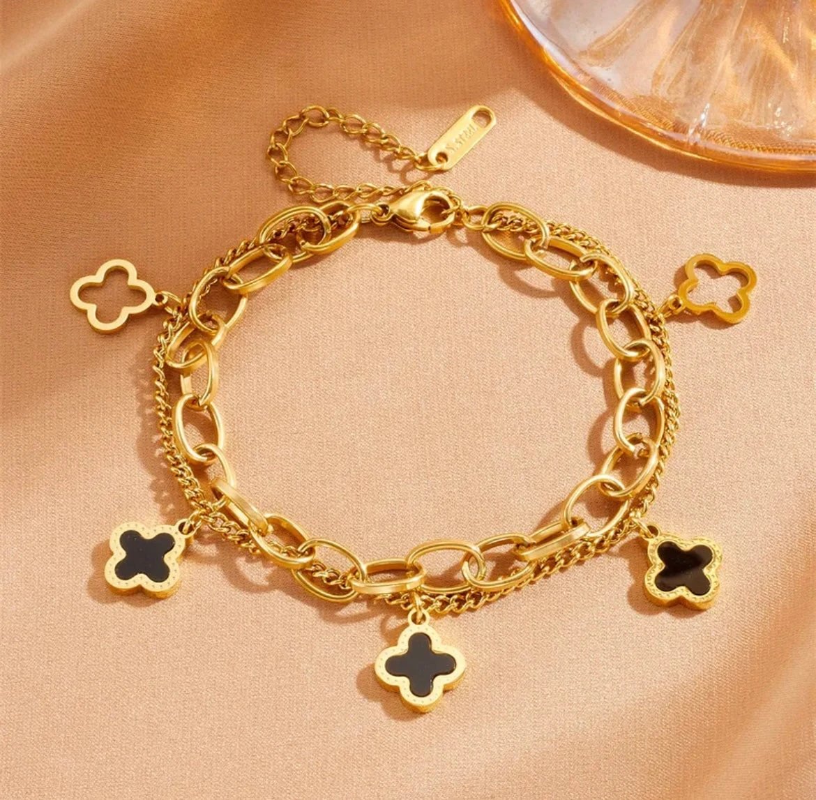Luck Intention Clover Bracelet - Love. Luck. Hope & Faith by Curated By Suarez
