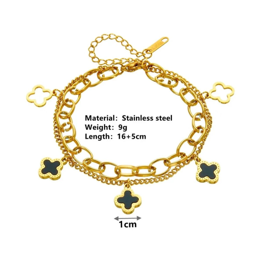 Luck Intention Clover Bracelet - Love. Luck. Hope & Faith by Curated By Suarez