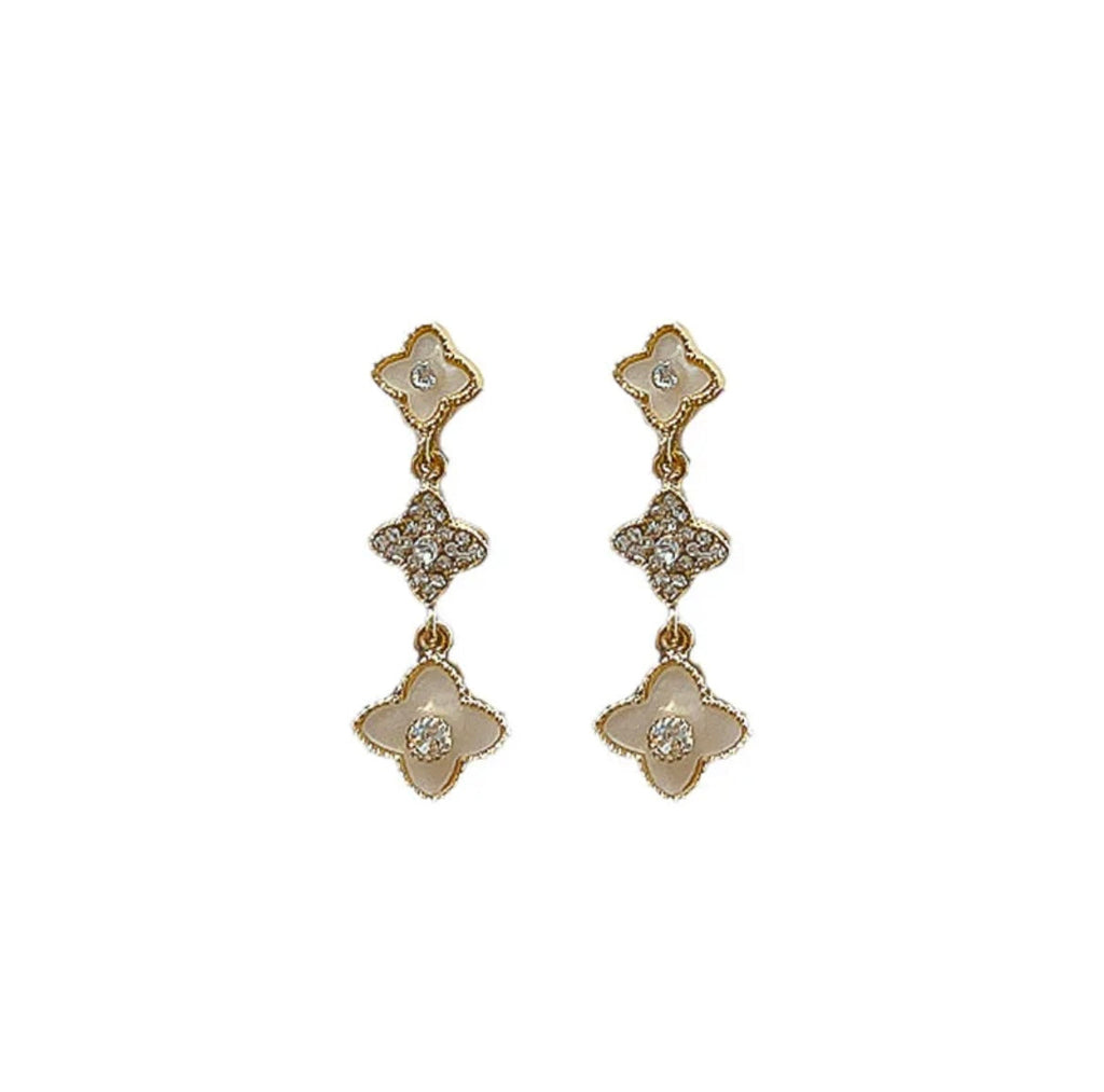 Pearl Flower Drop Earrings