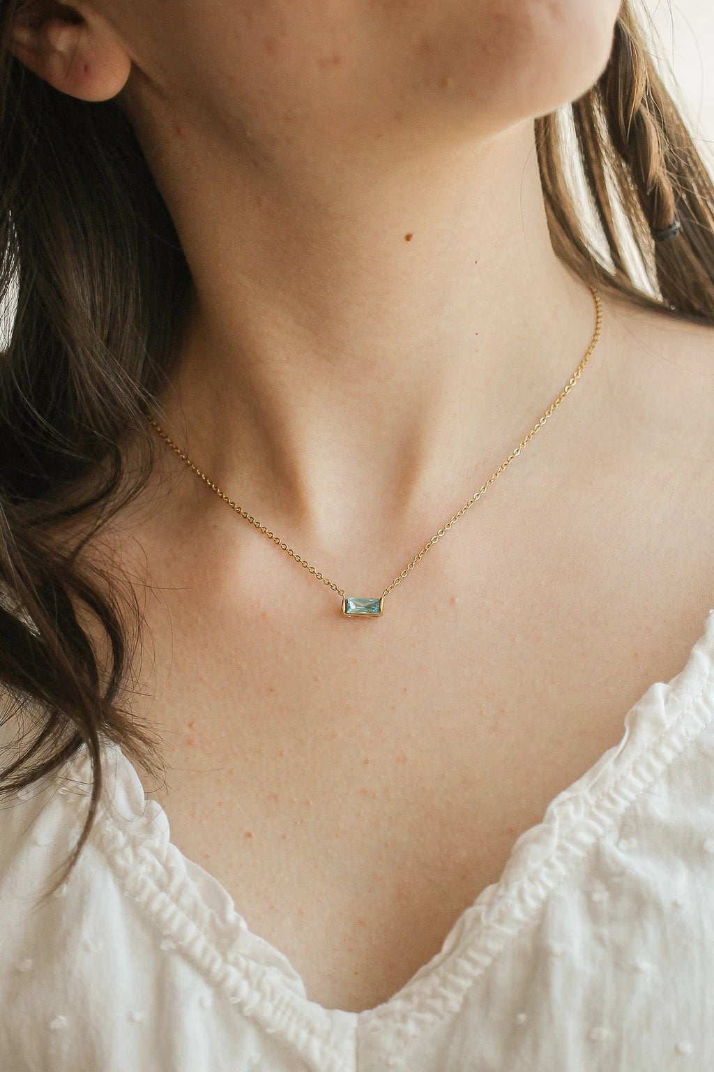 CZ Birthstone Necklace by Rose & Clay