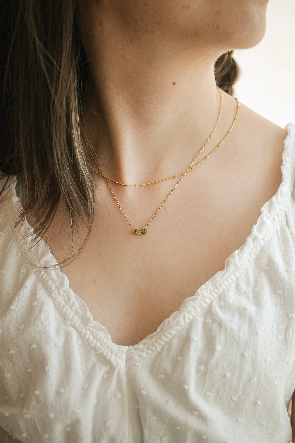 CZ Birthstone Necklace by Rose & Clay