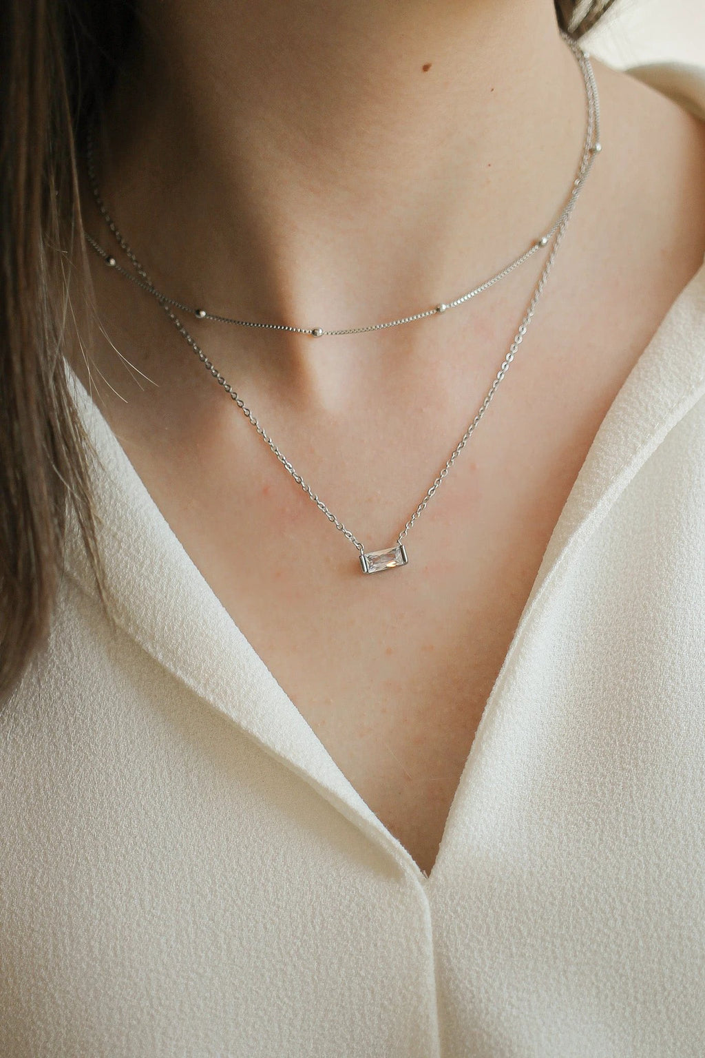 CZ Birthstone Necklace by Rose & Clay