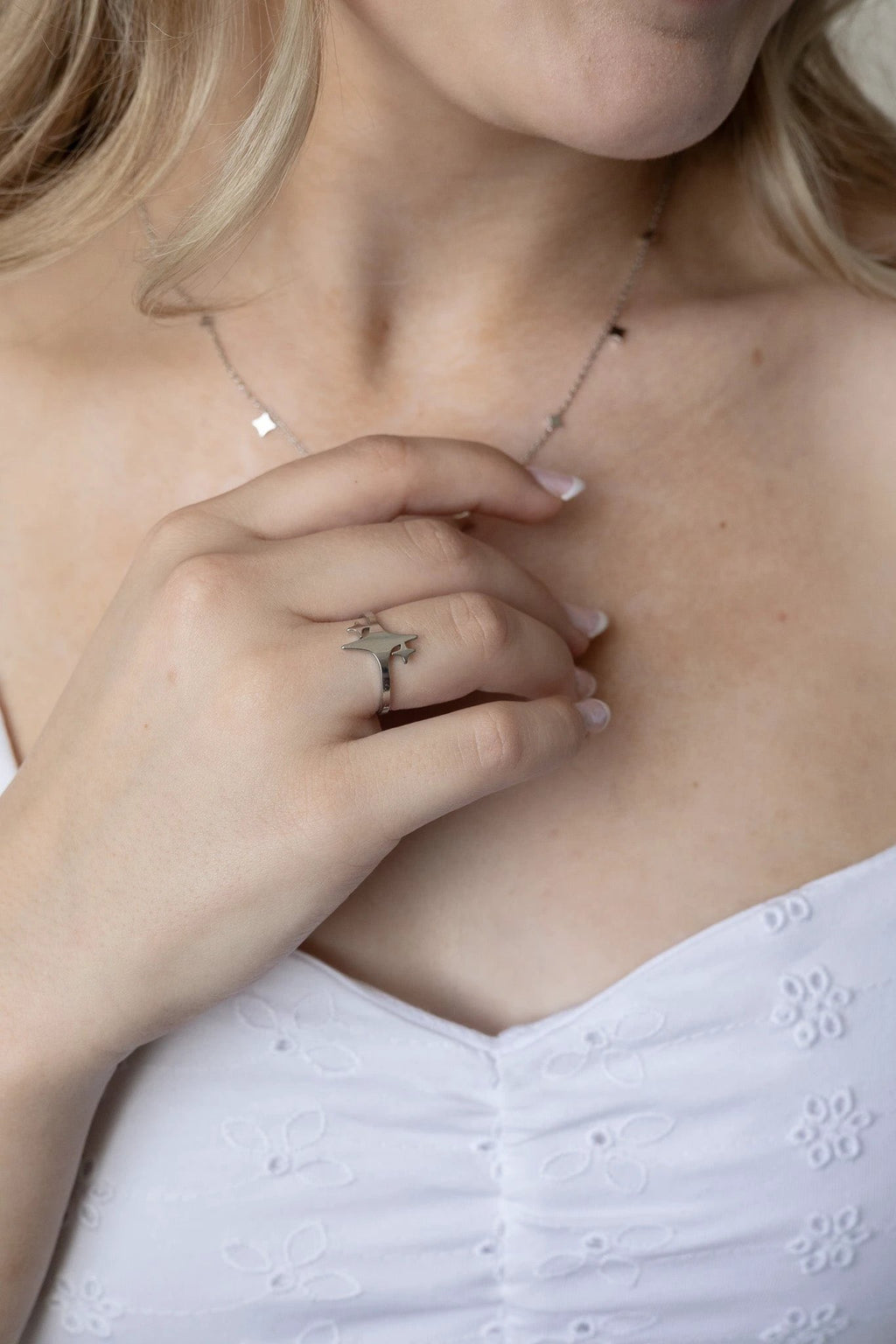 Evangeline Adjustable Ring by Rose & Clay