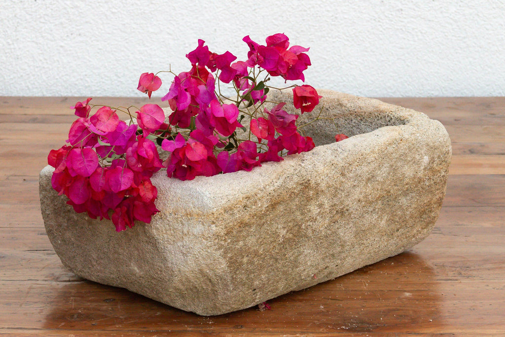 Bastide Basin, French Hand-Carved Stone Planter