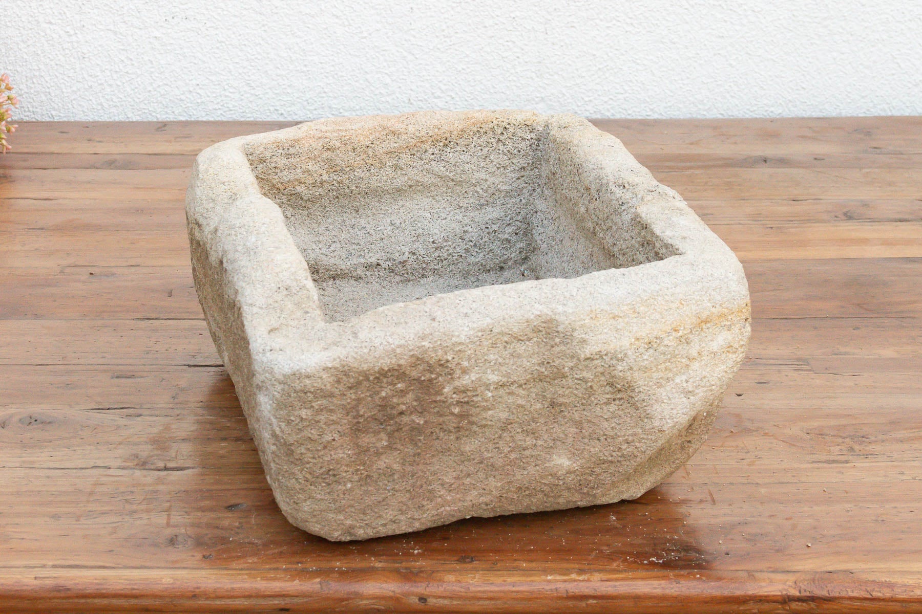 Bastide Basin, French Hand-Carved Stone Planter