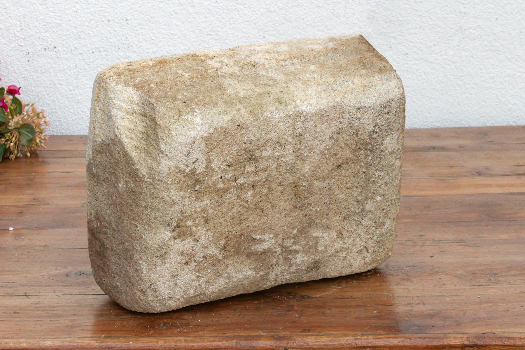 Bastide Basin, French Hand-Carved Stone Planter