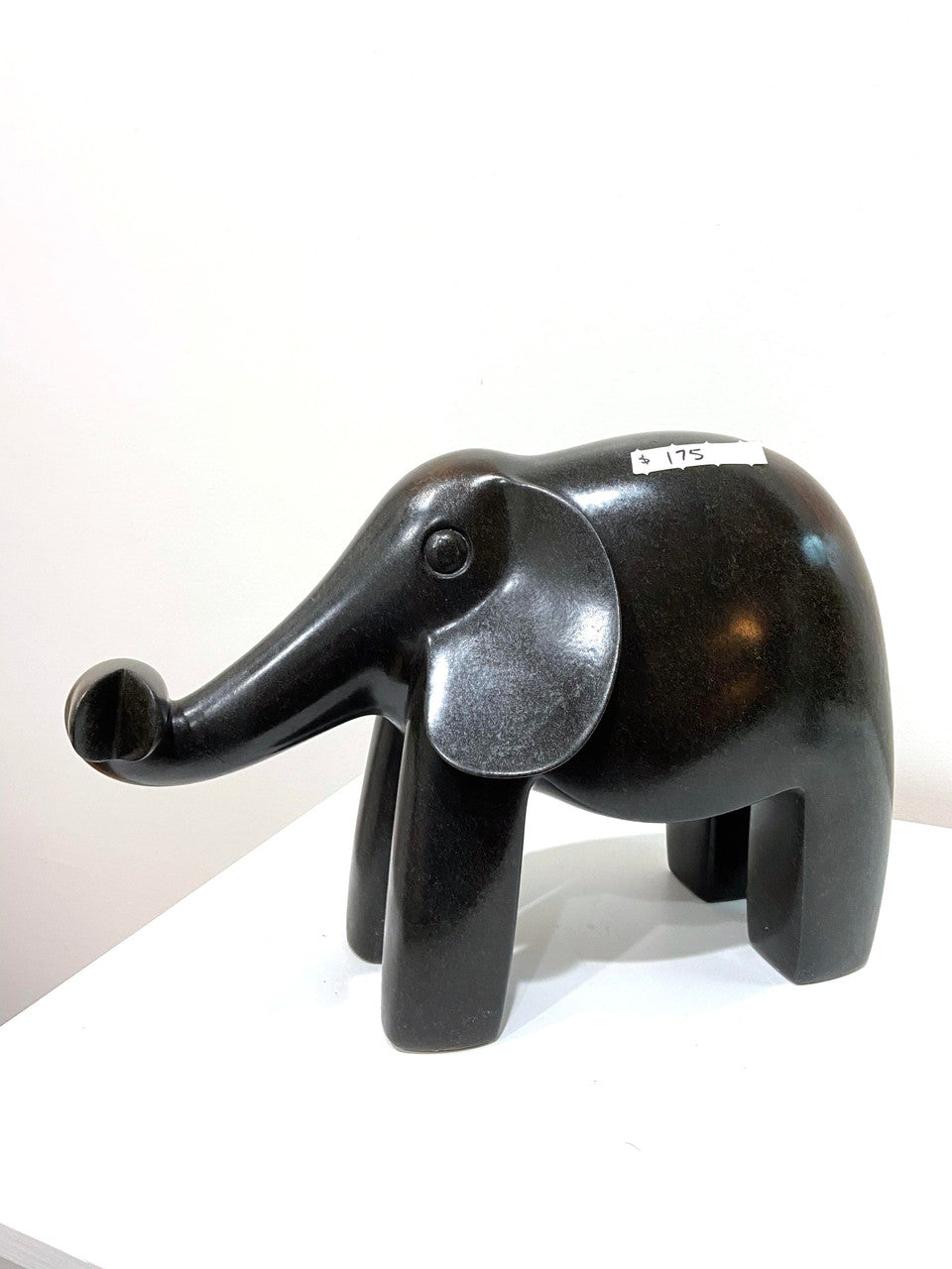 Happy Stone Elephant - One of a Kind Sculpture