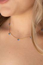 Madison Necklace in Blue by Rose & Clay