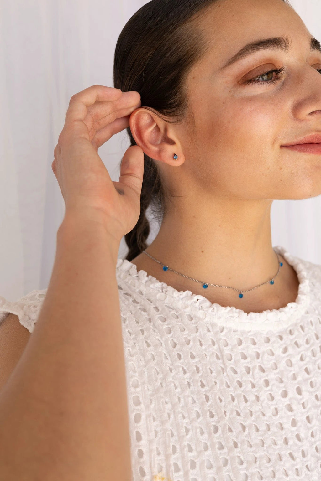 Madison Necklace in Blue by Rose & Clay