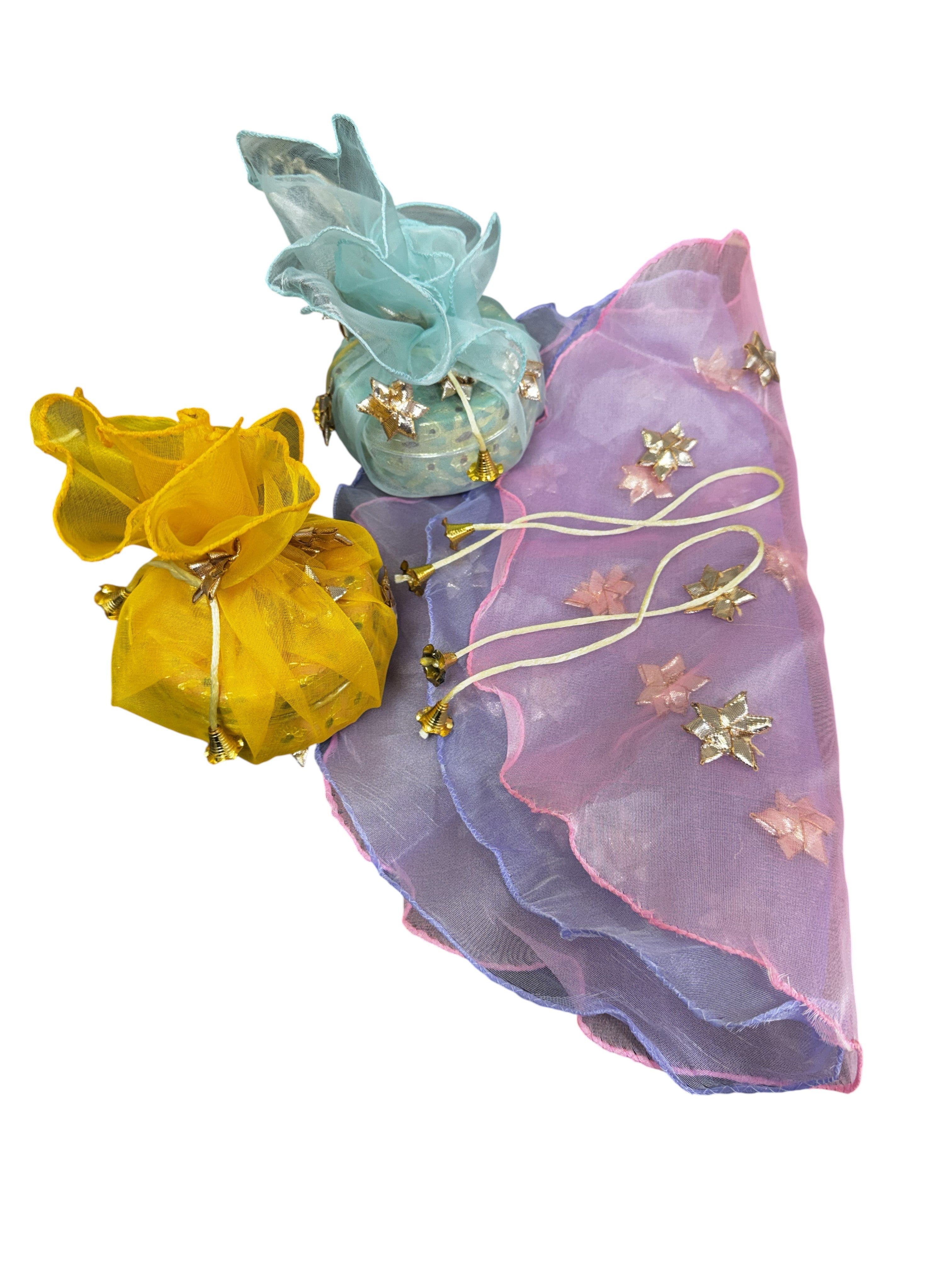 Tissue Open Potli with Star Design - Assorted