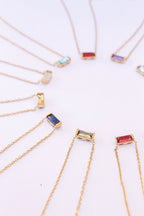 CZ Birthstone Necklace by Rose & Clay