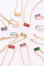 CZ Birthstone Necklace by Rose & Clay