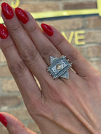 Small Geometric Starburst Ring