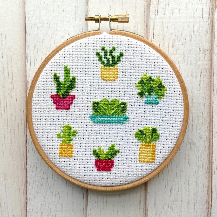 Plant Life Counted Cross Stitch DIY KIT by Spot Colors