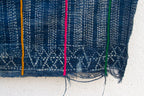 Dogon African Chromatic Stitching Indigo Throw