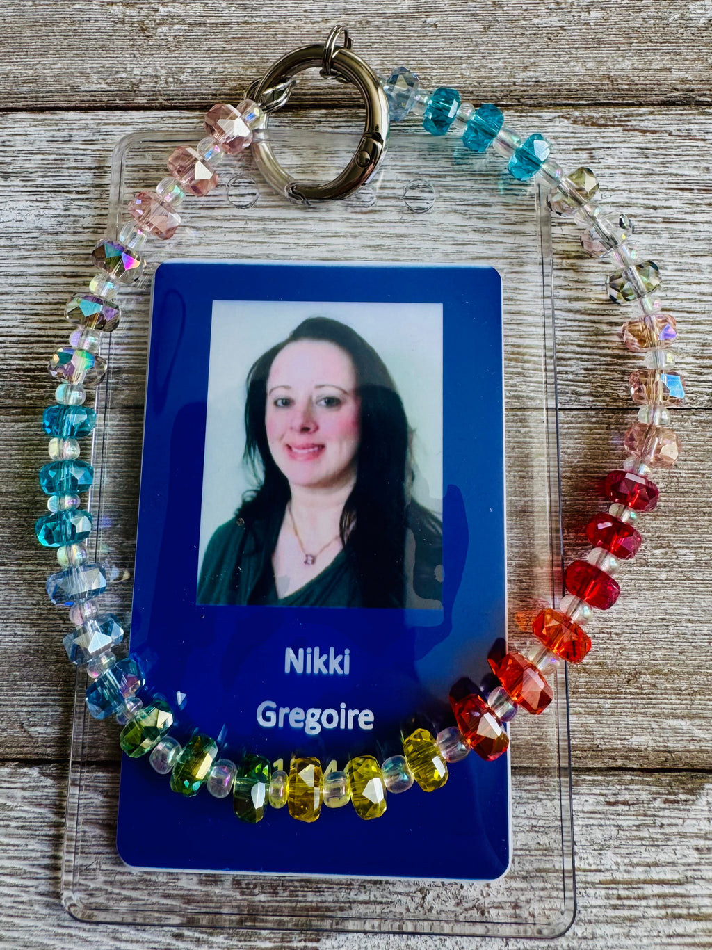 Rainbow Crystals Keychain Wristlet / Phone Lanyard Strap / Bag Chain Purse Charm