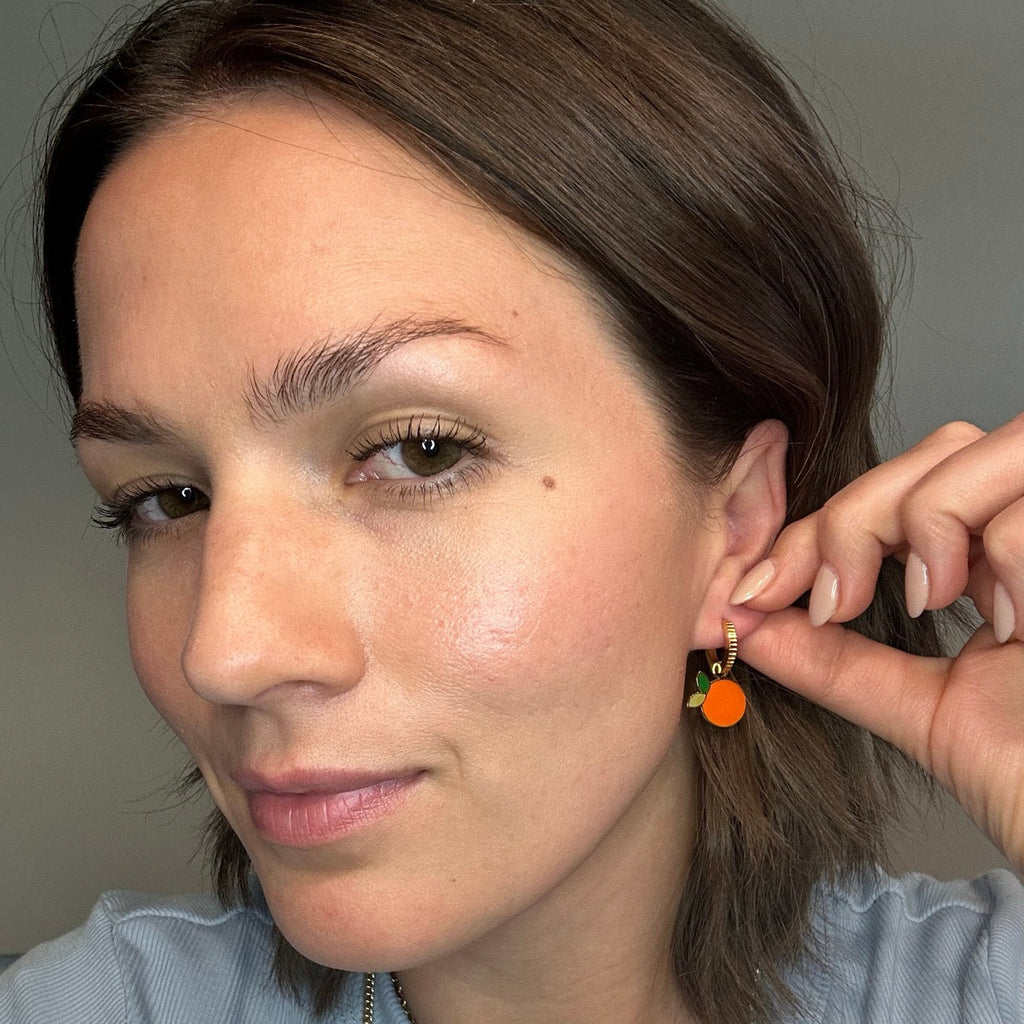 Clementine Huggie Hoop Charms