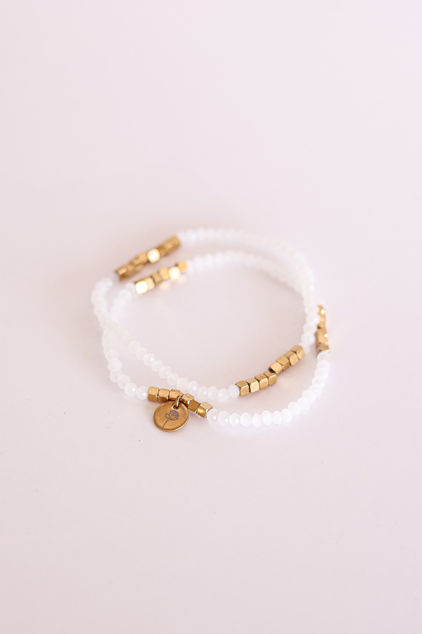 Clara Bracelet Set in White