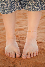 Evelynn Anklet in Freshwater Pearl by Rose & Clay