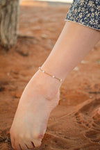 Evelynn Anklet in Freshwater Pearl by Rose & Clay