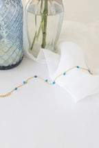 Madison Anklet in Blue by Rose & Clay