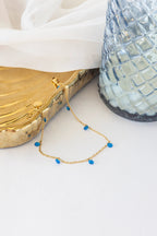 Madison Anklet in Blue by Rose & Clay