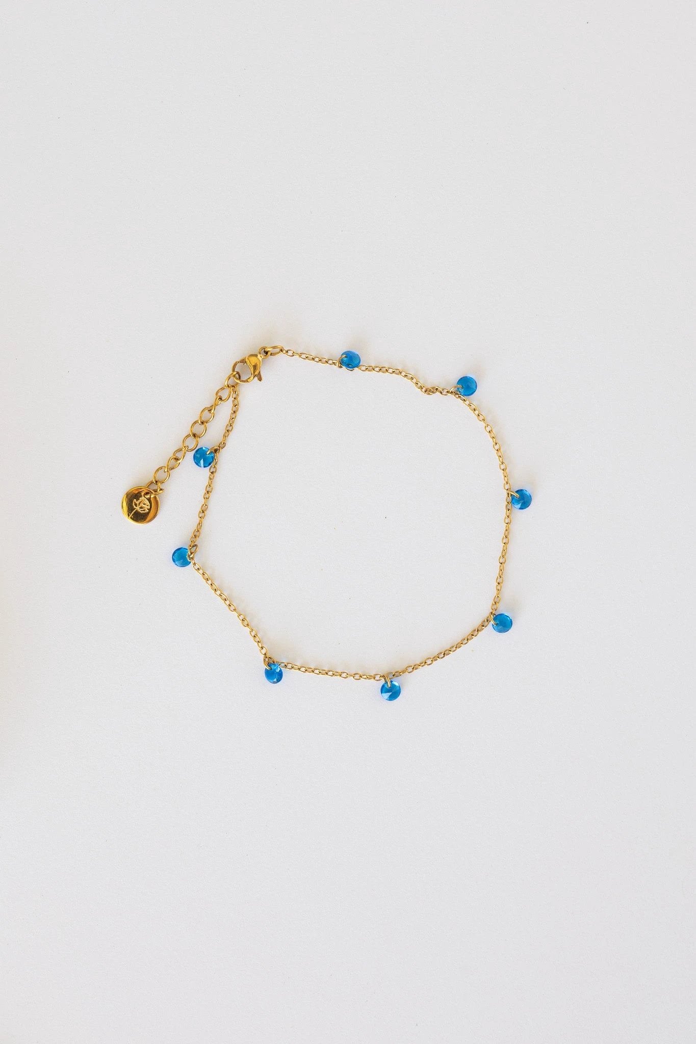 Madison Anklet in Blue by Rose & Clay