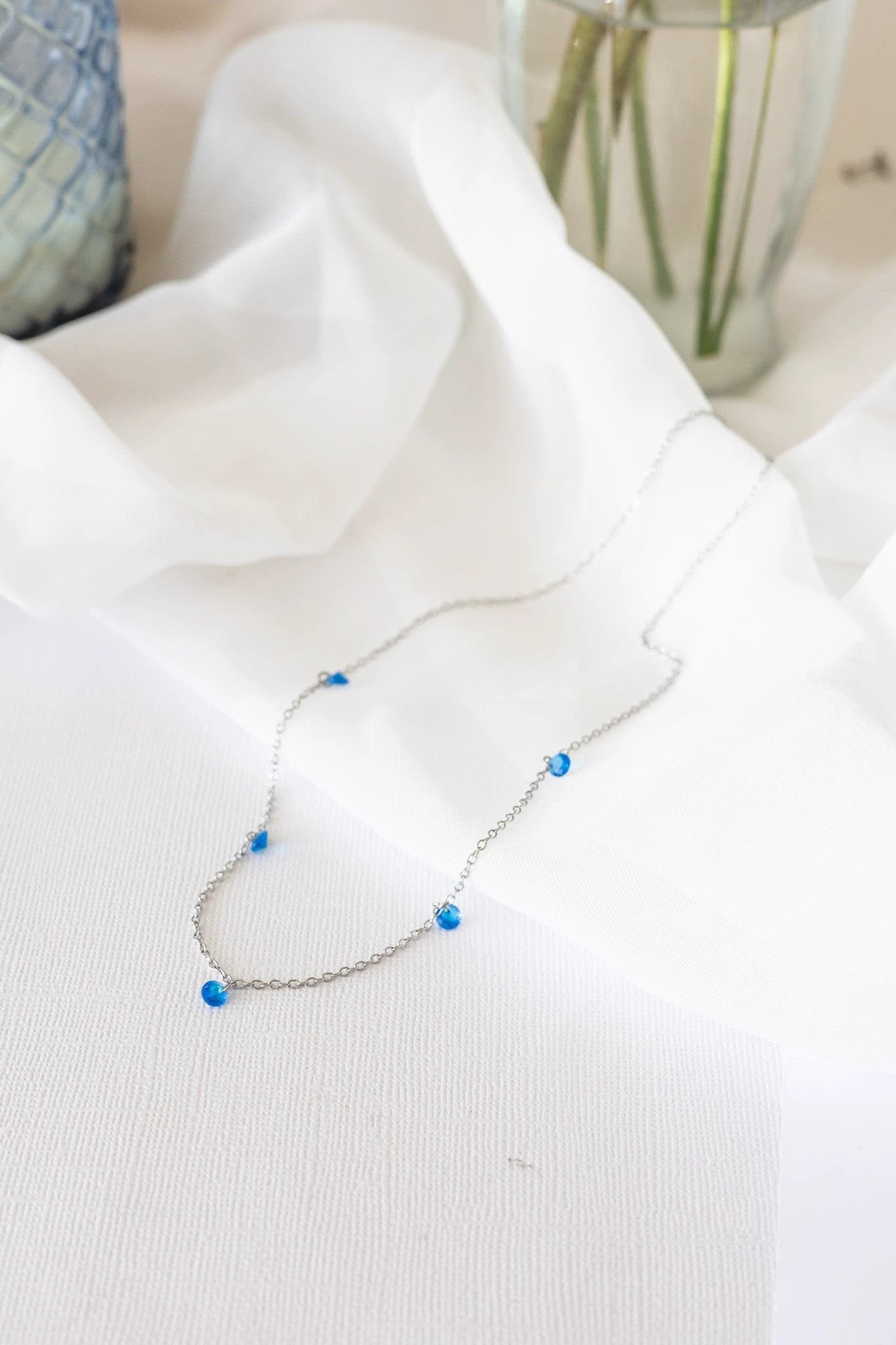 Madison Necklace in Blue by Rose & Clay