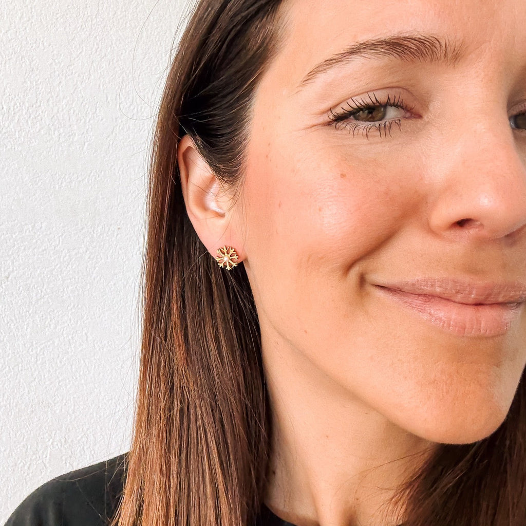 Snowflake Stud Earrings
