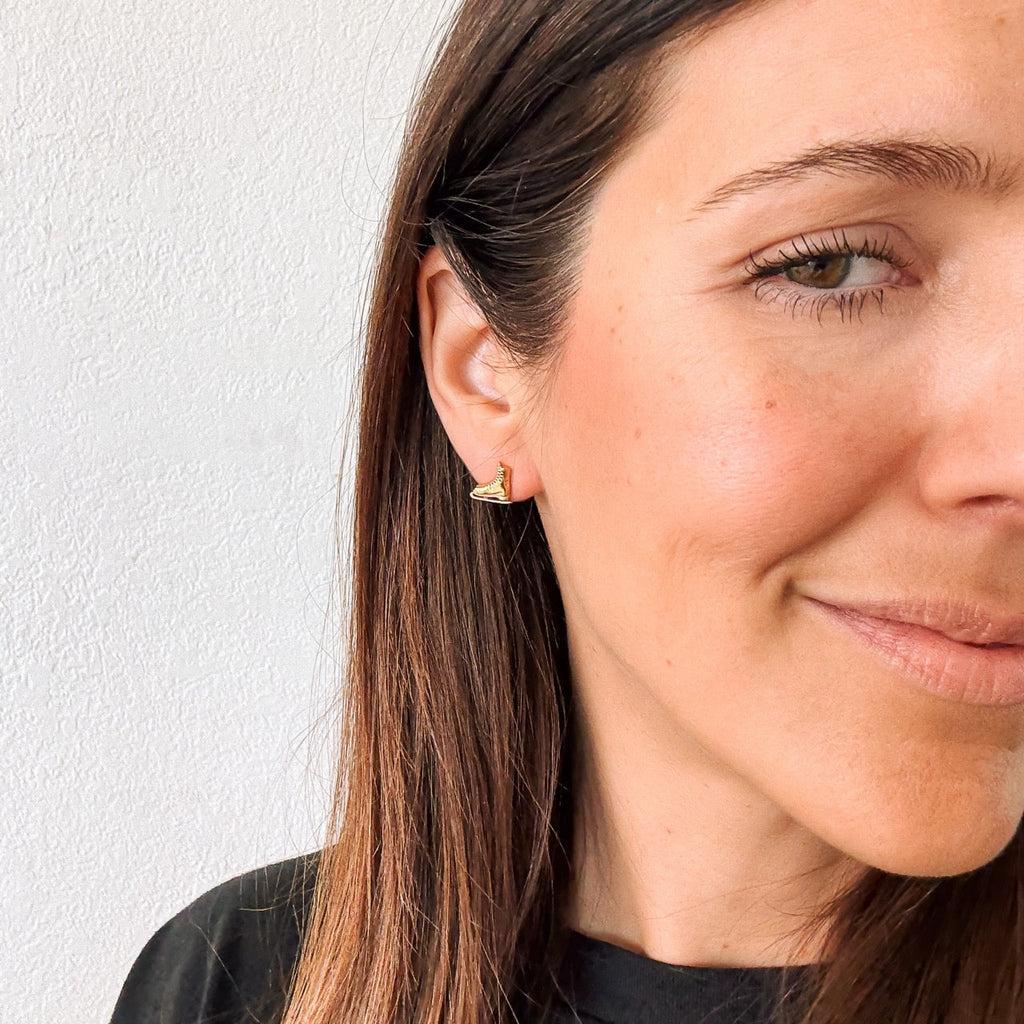 Ice Skate Stud Earrings