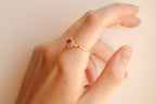 Calliope Ring in Pink Sapphire by Rose & Clay