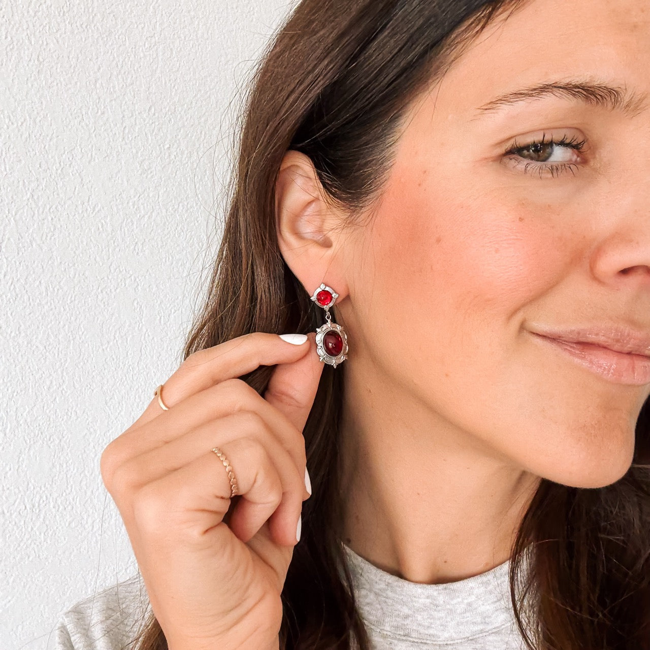 Regal Drop Stud Earrings