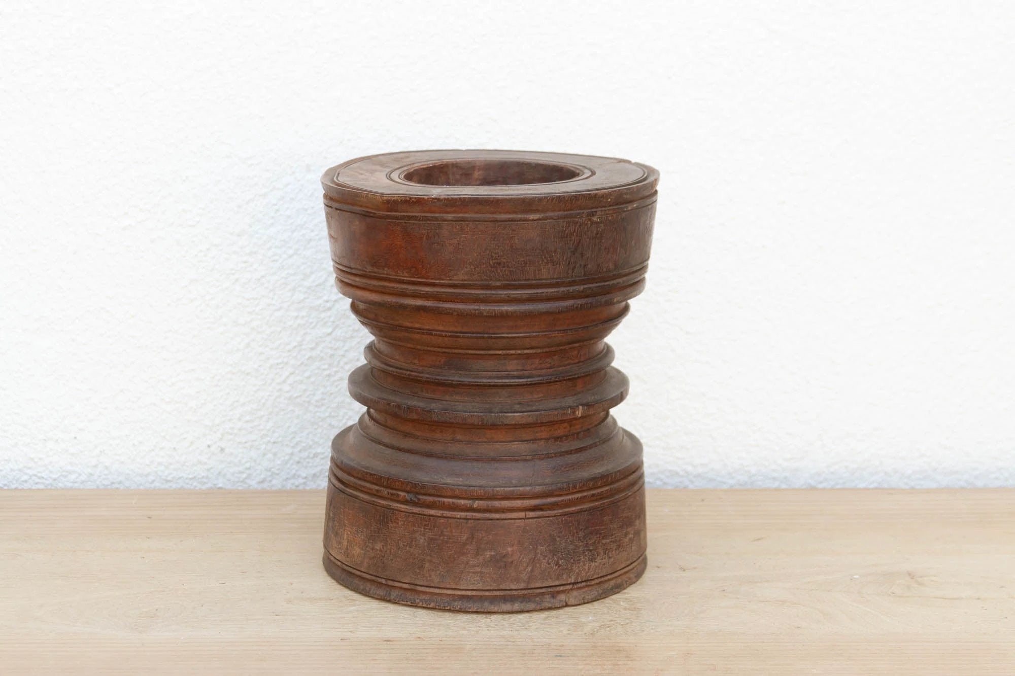 Antique Rice Grinder Candle Holder by DE-COR | Globally Inspired